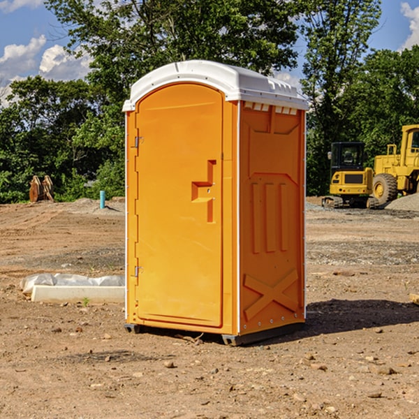 how often are the porta potties cleaned and serviced during a rental period in Gouldbusk